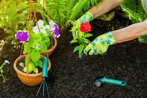 Gardeners Longford team handling recyclable green waste