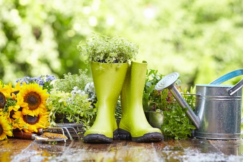 A Longford gardener maintaining hedges and lawn edges